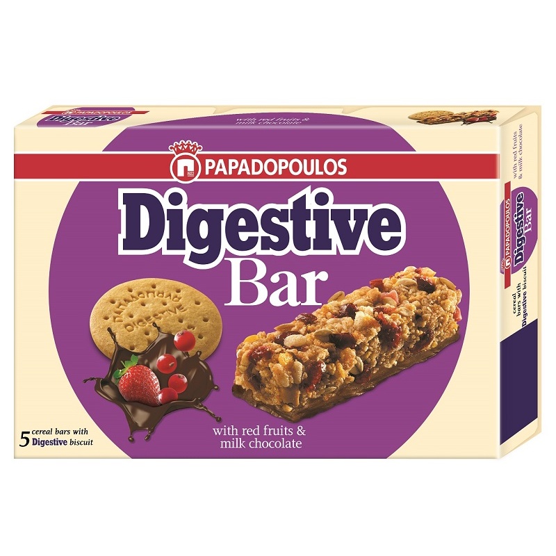 Digestive Bar con frutti rossi e cioccolato (5x28g)