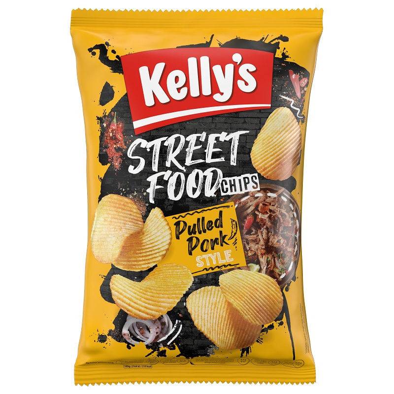Kelly's Street Food Chips Pulled Pork 100gr